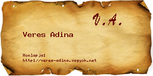 Veres Adina névjegykártya